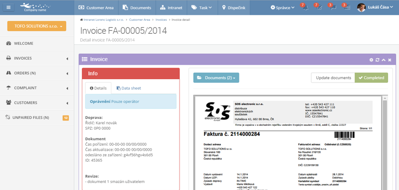 Microft Dynamics NAV Customer portal